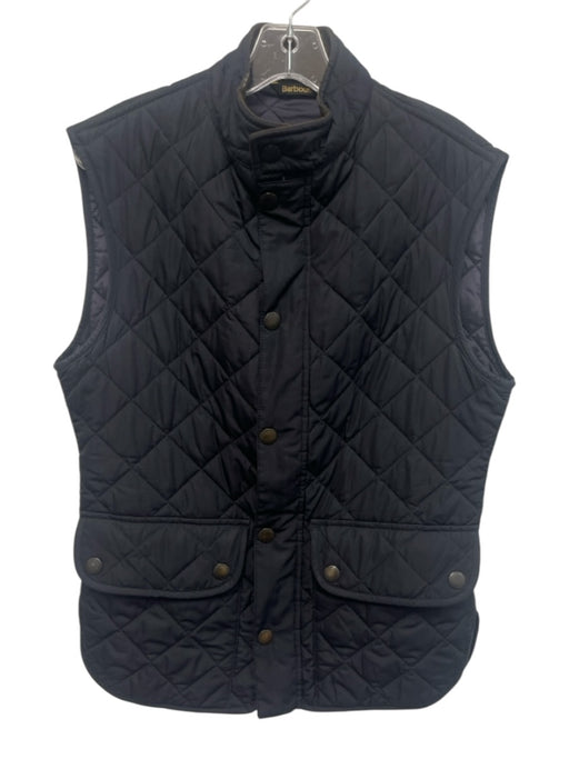 Barbour Size L Navy Blue & Gray Cotton Men's Vest Navy Blue & Gray / L