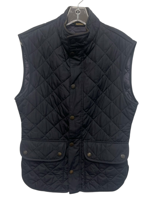 Barbour Size L Navy Blue & Gray Cotton Men's Vest Navy Blue & Gray / L