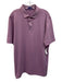 Stitch Size L Pink Polyester Solid Polo Men's Short Sleeve Pink / L