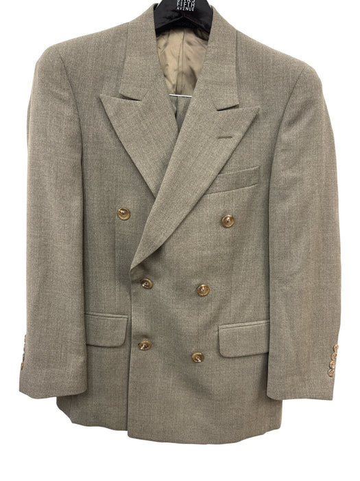 Burberrys Olive Green Wool Double Breasted Men's Suit Olive Green / Est L