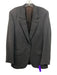 Burberrys Dark Gray & White Wool Striped 2 Button Men's Blazer Dark Gray & White / Est L