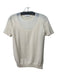 Akris Punto Size 6 Cream Wool Blend Short Sleeve Sheer Panel Knit Top Cream / 6