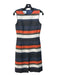 Akris Punto Size 6 Blue, Orange & Black Cotton & Viscose Blend Zip Dress Set Blue, Orange & Black / 6