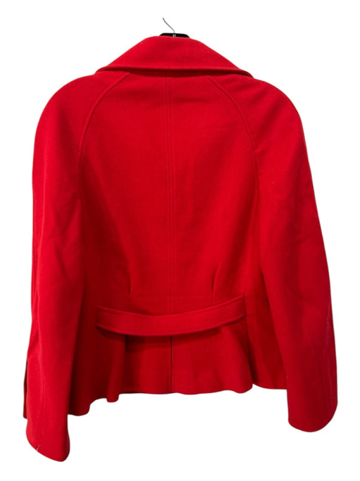 Chloe Size S Red Wool Button Collar Front Pocket Jacket Red / S