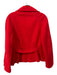 Chloe Size S Red Wool Button Collar Front Pocket Jacket Red / S