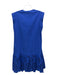 Derek Lam 10 Crosby Size 2 Blue Cotton Cap Sleeve Floral Eyelet V Neck Dress Blue / 2