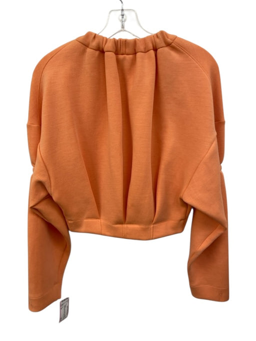 Tibi Size XS Orange Polymide Blend Long Sleeve Elastic Neck Crop Sweater Orange / XS