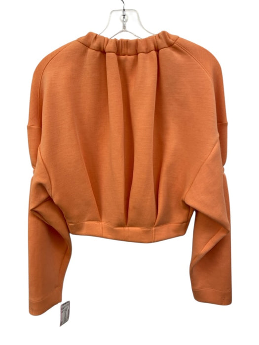 Tibi Size XS Orange Polymide Blend Long Sleeve Elastic Neck Crop Sweater Orange / XS