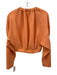 Tibi Size XS Orange Polymide Blend Long Sleeve Elastic Neck Crop Sweater Orange / XS
