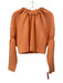 Tibi Size XS Orange Polymide Blend Long Sleeve Elastic Neck Crop Sweater Orange / XS