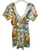 Favorite Daughter Size 2 Yellow, blue & green Cotton Short Sleeve Floral Dress Yellow, blue & green / 2