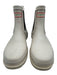 Hunter Shoe Size 7 Cream & Black Rubber Elastic Side Ankle Rainboot Booties Cream & Black / 7