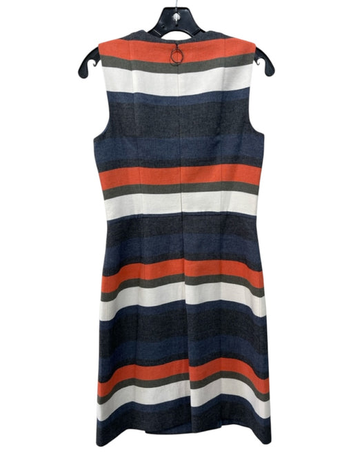 Akris Punto Size 6 Blue, Orange & Black Cotton & Viscose Blend Zip Dress Set Blue, Orange & Black / 6