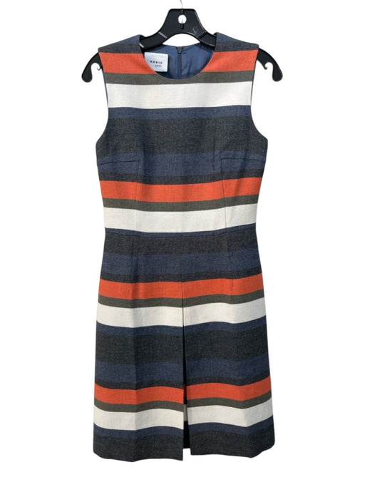 Akris Punto Size 6 Blue, Orange & Black Cotton & Viscose Blend Zip Dress Set Blue, Orange & Black / 6