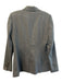Elie Tahari Size 8 Charcoal Wool & Polyester Shoulder Pads Long Sleeve Jacket Charcoal / 8
