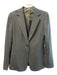 Elie Tahari Size 8 Charcoal Wool & Polyester Shoulder Pads Long Sleeve Jacket Charcoal / 8