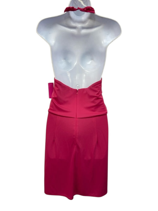 Cinq a Sept Size 10 Hot pink Polyester & Spandex Front Gather Waist Detail Dress Hot pink / 10