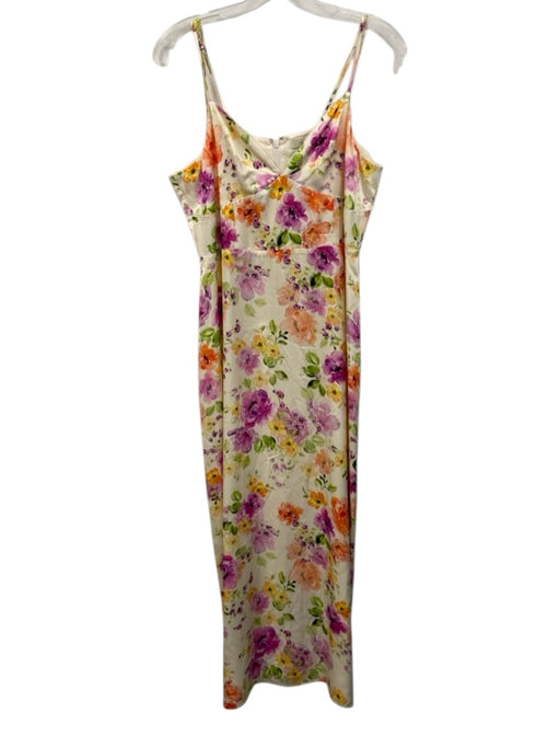 Favorite Daughter Size 12 Purple, Orange & Cream Viscose Spaghetti Strap Dress Purple, Orange & Cream / 12