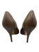 Salvatore Ferragamo Shoe Size 8 Taupe Leather Peep Toe Buckle Stiletto Pumps Taupe / 8