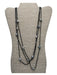 S. Carter Designs Black & Gray Pearls Spinel beads Texture Block Necklace Black & Gray