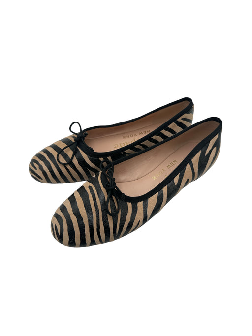 Kate Spade Shoe Size 7 Black & Tan Suede Bow detail Round Toe Ballet Flats Black & Tan / 7