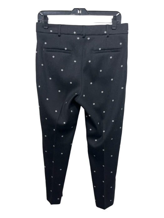 Sportmax Size 2/4 Charcoal & White Wool Blend Side Pockets Polka Dot Pants Charcoal & White / 2/4