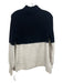 Sportmax Size Small Black & Cream Wool Blend Knit Long Sleeve Mock Neck Sweater Black & Cream / Small