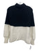 Sportmax Size Small Black & Cream Wool Blend Knit Long Sleeve Mock Neck Sweater Black & Cream / Small