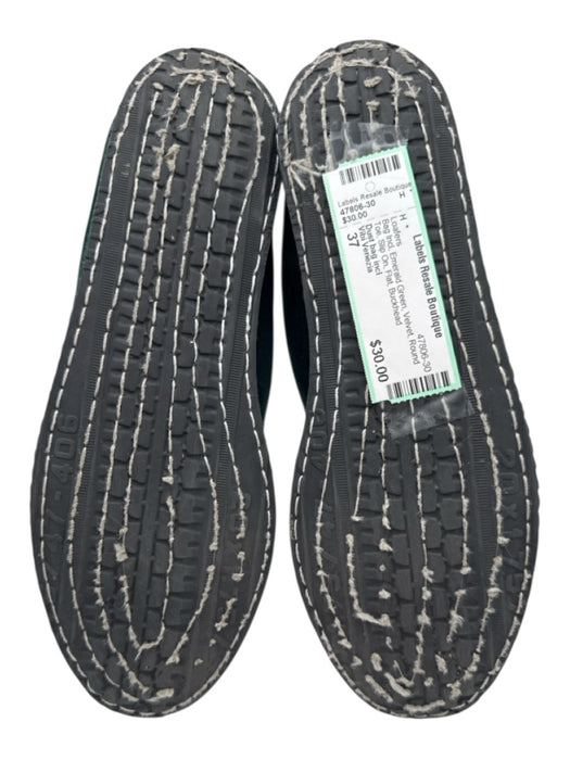 Vibi Venezia Shoe Size 37 Emerald Green Velvet Round Toe Slip On Flat Loafers Emerald Green / 37