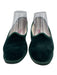 Vibi Venezia Shoe Size 37 Emerald Green Velvet Round Toe Slip On Flat Loafers Emerald Green / 37