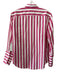J Crew Size 0 Pink & White Organic Cotton Long Sleeve Stripe Blouse Top Pink & White / 0