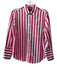 J Crew Size 0 Pink & White Organic Cotton Long Sleeve Stripe Blouse Top Pink & White / 0