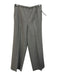 BR Size XS Gray Wool Elastic Waist Straight Leg Buttons Collar Pant Set Gray / XS