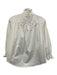 Tuckernuck Size XS White Cotton Ruffle Mock Collar Buttons Top White / XS