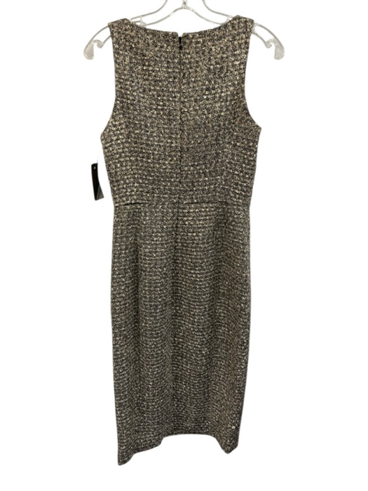 J Crew Collection Size 2 Silver, Gold, Black Wool & Polyester Sleeveless Dress Silver, Gold, Black / 2