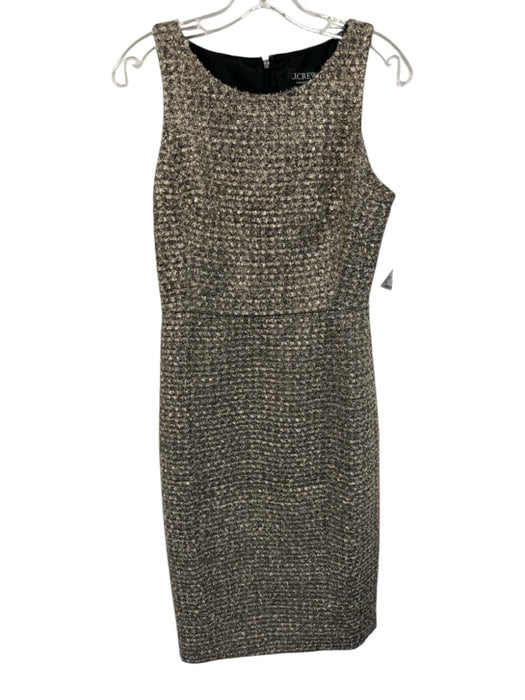 J Crew Collection Size 2 Silver, Gold, Black Wool & Polyester Sleeveless Dress Silver, Gold, Black / 2
