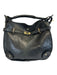 Burberry Black Pebble Leather Gold hardware Snaps Shoulder Bag Black / L