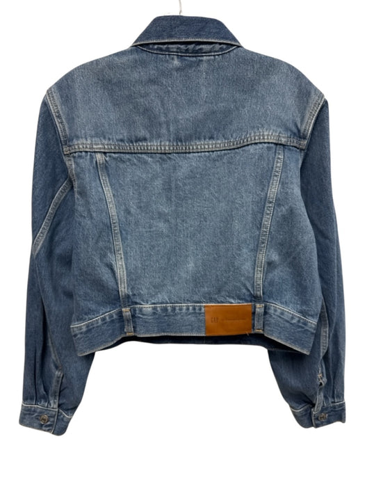 Gap Size XS Medium Wash Cotton Denim Button Front Pockets Jacket Medium Wash / XS
