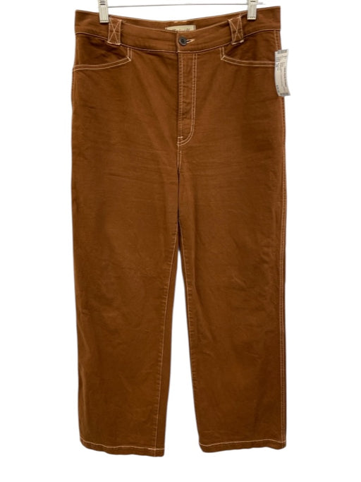 Madewell Size 29 Brown Cotton Contrast Stitching Pants Brown / 29