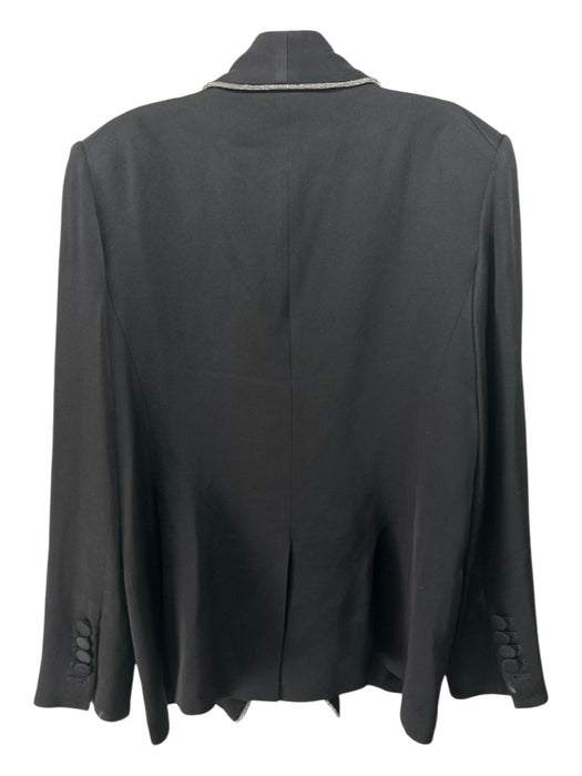 Veronica Beard Size L/XL Black Acetate & Rayon Crystal Embellishments Jacket Black / L/XL