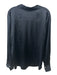 Vince Size XL Black Silk Button Up Long Sleeve Chest Pockets Top Black / XL