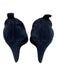 Lanvin Shoe Size 39 Navy Blue & Black Leather Suede Cap Toe Wedges Navy Blue & Black / 39