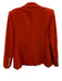 Veronica Beard Size 14 Orange Poly Blend One Button Lapels Pockets Blazer Orange / 14