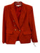 Veronica Beard Size 14 Orange Poly Blend One Button Lapels Pockets Blazer Orange / 14