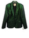L'agence Size 12 Green & Black Poly Blend Houndstooth One Button Metallic Blazer Green & Black / 12