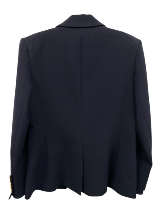 Veronica Beard Size 14 Navy Poly Blend One Button Lapels Pockets Blazer Navy / 14