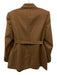ME+EM Size 10 Brown & Black Wool Blend One Button Tie belt Pockets Pants Set Brown & Black / 10
