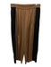 ME+EM Size 10 Brown & Black Wool Blend One Button Tie belt Pockets Pants Set Brown & Black / 10