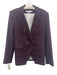 Veronica Beard Size 12 Purple Wool & Polyester Gold Tone Buttons Coat Purple / 12