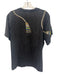Hayley Menzies Size L Grey Cotton Beaded Short Sleeve T Shirt Top Grey / L
